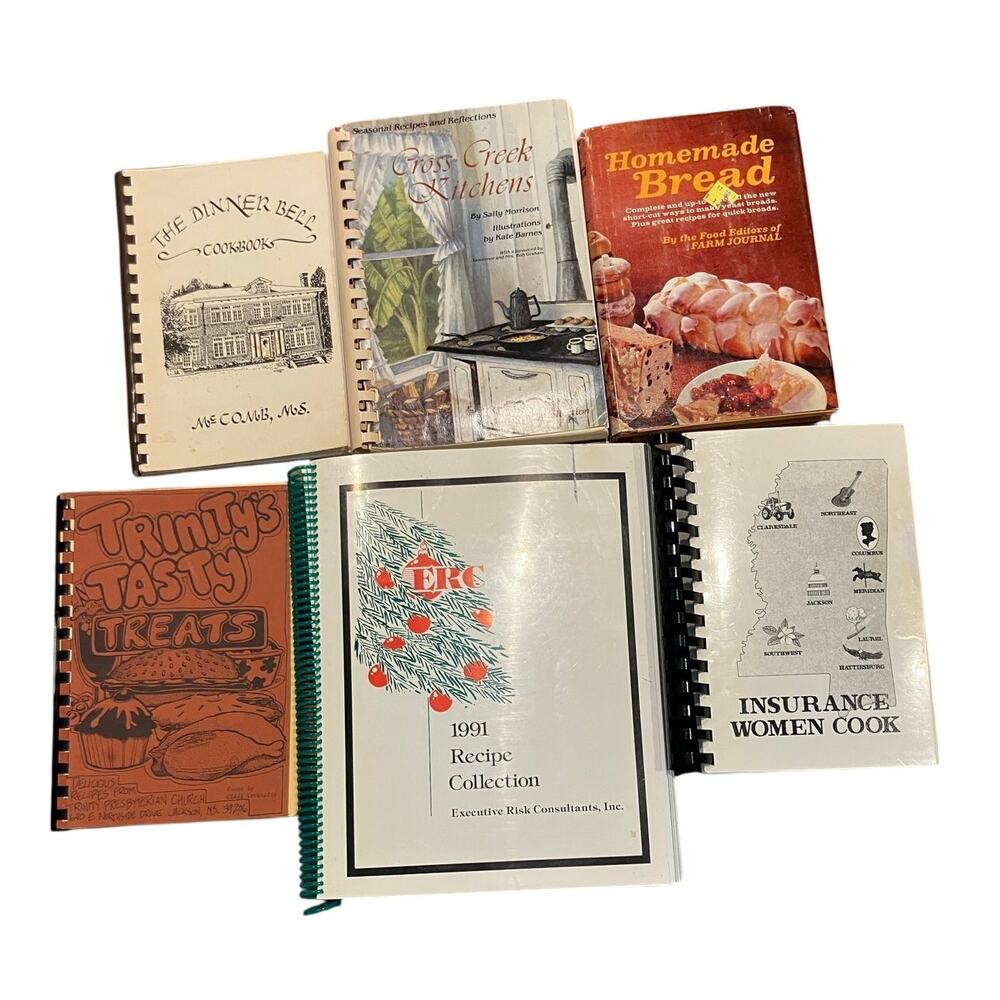 Cookbook Lot: Southern Church, Insurance, Vintage,‎ Mississippi, Florida